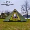 Tents and Shelters 45Person Camping Pyramid Tent 4Season Outdoor Awnings Shelter Tent Height 22m Big Backpacking Tent for Birdwatching Cooking J230223