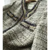 Giacche da donna in stile francese piccoli fragranze tweed tweed corta femmina autunno temperamento over -coat ladies top 230223