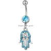 Navel Bell Button Rings D0754 Hand Belly Ring Mix Colors Drop Delivery Jewelry Body Dhgarden Dhmrb