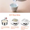 Máquina de iogurte Máquina de casa 220V Pot de aquecimento de leite elétrico Totalmente automático Rice Wine Maker 15W economia 5 xícaras 230222