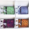 Bow Ties Fashion Men's Business Casual Tie Gift Set (Tie/Square/Cufflink) Paisley Big Flower Wedding in Giftbox Sets