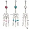 Navel Bell -knop Ringen D0338 Bloembuikring Mix kleuren Drop levering sieraden Body Dhgarden Dhyau