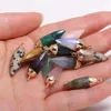 Takılar Doğal Taş Ametist Gül Kuvars Acate Faceted Mücevher Yapma DIY Kolye Aksesuarları Hediye 13x26mm