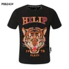 Мужские футболки Phillip Plain Men Designer PP Skull Diamond Prush Shirt Dollar доллар бурого медведя бренда o-образное вырезок Высококачественная черепа Tshirt Streetwear 8888