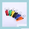 Keychains Lanyards Life Saving Hammer Key Chain Rings Portable Self Defense Emergency Rescue Car Accessories Seat Dhjzs