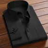 Men's Dress Shirts Men Shirt Long Sleeve Good Breathability Dressing Turndown Collar Business Top For Outdoor