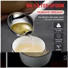 Cuillère À Soupe En Acier Inoxydable 304 Passoire Long Manche Filtre Graisse Huile Soupe Séparation Cuillère Cuisine Drop Delivery Ho Dh5Gj