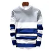 Men's Sweaters Classic Autumn Winter Striped Print Sweater Jumper Casual Comfy Cold Resistant