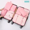 Duffel Torbalar Bavul organizatör 8 adet Set Seyahat Çantası Taşınabilir Katlanır Giysiler Ayakkabı Düzenli Çantalı Bagaj Depolama Paketleme Küpleri