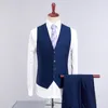 دعاوى الرجال 2023 ملابس العريس بدلة S-3XL Fashion Slim FIT الأعمال الرسمية للرجال 3 قطع الأزياء Homme Tuxedos 919