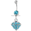 Navel Bell Button Rings D0174 Diamonds Style Belly Ring Mix Colors Drop Delivery Body Dhgarden Dhokn