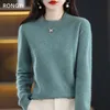 Swetery kobiet Rongyi 100% czystej wełny półkopióder jesień /zima kaszmirowy sweter kobieta swobodna dzianina kurtka Krea Koreańska moda 230223