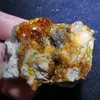 Dekorativa figurer 62G.RARE Natural Garnet Crystal Hexagonal Point Feldspar MICA MALS MULTI MUNTI MINERAL SYMBIOTIC HALO ENERGY HEALING