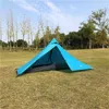 Tents and Shelters Waterproof Tents Ultralight Double Tiers RodlESS Pyramid Tent Single One Person 4 Season All Weather for Hunting Hiking J230223