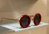 Gold Yellow Round Sunglasses Chunky Frame Party Sun Shades Women Men Designers Sunglasses Sunnies UV400 Eyewear with Box