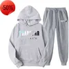 Tracksuits voor heren FW22 Trapstar Gedrukte Streetwear Men Women Tracksuit Fleece Warm twee stukken Set Hoodie Pants Sweatshirts Jogging Male21