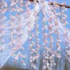 装飾的な花人工桜の花輪ガーランドハンディングヴァインシルクフラワーフェイクウェディングガーデンアーチウォールホームパーティーの装飾