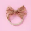 Haarschmuck Süße Chiffon-Bowknot-Punkte-Gummibänder für Nylon-Stirnband-Kind-nettes Säuglings-Headwrap-Mädchen