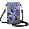 Evening Bags FORUDESIGNS Abstract Floral Design Mobile Phones Polynesia Plumeria Flip Cellphone Bag Female Color Gradation Satchel