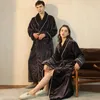 Women's Sleepwear Nightgown Flannel Men's Simplicity Plus Size Coral Fleece Couple Bathrobe Female Autumn And Winter Long Thick