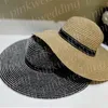 Sombrero de paja de diseñador para mujer Gorra de caballero de lujo Vacaciones de verano Sombrero de sol de ala ancha