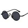Lunettes de soleil rondes rétro marque design femmes hommes luxe mode UV400 lunettes multicolores Gafas