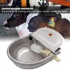Skålar boskap vattenskål rostfritt stål vatten automatisk dispenser för hundar gris hund tråg med flottör ventil