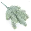 Fleurs décoratives 40 cm Artificielle Pin Arbre Tropical Palm Plantes Branche Faux Aiguilles De Noël En Plastique Feuilles Petite Herbe Pour La Maison De Noël