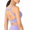 Roupa de ioga colete sutiã esportivo de alto suporte sexy nas costas roupas íntimas esportivas fitness feminina regata de corrida à prova de choque para academia espartilho