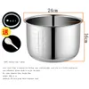Ciotole a pressione rivestimento pentole multicooker ciotola ciotola in acciaio inossidabile per cuocere porridge 4/5/6l 1pc