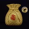 Vases Chinese Style Flower Vase Planter Pot Money Bag Shape Coin Box Fortune Lucky Decorations Accent For Home Decor Party