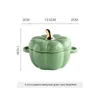 ボウルかわいいカボチャボウルクリエイティブパーソナリティ家庭用セラミック食器蓋付きの小さなスープデザートバイノーラルベーキング