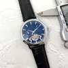 Fashion luxe heren Watch Mechanische automatische maan Fasedag Datum Designer Polshorloges Topmerk Echte lederen band Horloges voor mannen Vaderdag Kerstcadeau