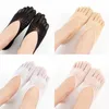 5 STÜCK Socken Strumpfwaren Low Cut Fünf-Finger-Socken Hausschuhe Unsichtbare Socken Zehensocke Frauen Unsichtbare orthopädische Kompression Einfarbige Spitze Rutschfest Z0221