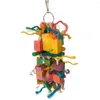 Other Bird Supplies Wood Toys Handcraft Non-toxic Eco-friendly Colorful Toy Small And Medium Parrots With Beads Can Be Bite