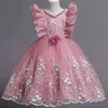 Abiti da ragazza Ragazza Summer Lace Princess Dress Bambini Abito floreale Abiti per ragazze Abbigliamento Kids Birthday Party Tutu Custome per 212 Y Z0223