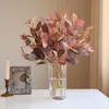 Decorative Flowers Artificial Flower Ornament Nordic Style Eucalyptus Leaf Money Home Living Room Fake Plant