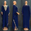 ملابس عرقية Wepbel Women African Women Abaya الإسلامية اللباس المطرزة الدانتيل المسلم رداء Kaftan فضفاضة أسود كفتان يا رقب