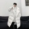 Herr ner Neploha vinter 2023 man fast färg parkas kvinna varm avslappnad överdimensionerade långa rockar koreanska streetwear modekläder