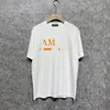 2023 Summer Mens T-shirts Designer Luxury Men's Tees Summer Simplicity Pure White 7 Color Pink Letter Kort ärmar Bomull