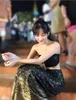 Ubranie etniczne 2023 Letnie tajskie tradycyjne kobiety seksowna długa spódnica południowo -wschodnia azjatycka Pography Performance Tajlandia kostiumowy