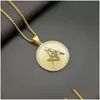 Pendant Necklaces Hip Hop Stainless Steel Masonic Symbol Pendants For Women/Men Gold Color Mason Fashion Jewelry Drop Delivery Dhk48