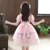 Abiti da ragazza Ragazza per bambini Abito stile Lolita Fiocco in pizzo Simpatico cartone animato Ragazza Abito da principessa Abito da ballo estivo per feste di compleanno 315 anni Bambini Z0223