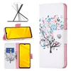 Étuis à motifs pour lame ZTE A52 A31 A41 A520 Sony 1 5 10 III LG K42 K61 K51 K50 K40 Q60, portefeuille en cuir à fleurs, coque de téléphone