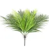 Couronnes de fleurs décoratives feuilles en plastique artificielles Simulation plantes vertes 9 branches Bouquet de fougère faux artisanat décoration de la maison