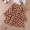 Dziewczyna sukienki 2023 Spring Autumn Baby Ubrania z długim rękawem Polka Dot Casual Dress Kid dla Borns Girls