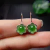 Boucles d'oreilles pendantes mode vert Jade boucle d'oreille avec crochet pour les femmes bijoux en argent beau bon artisanat être différent