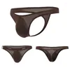 Underpants Sexy Men Thong Briefs Underwear Ice Silk Thin Panties Lingerie Brief Male Breathable T-Back Thongs