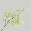 Decorative Flowers 88cm Single Artificial Plants Green Living Room Fake Flower Branch Small Pink Leaf Home Decoration