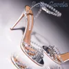 Dress Shoes Yellow Bordered Round Toy Stiletto Heels Sandals Sexy Party Runway Sweet Ladies Luxury Summer Holiday 230223